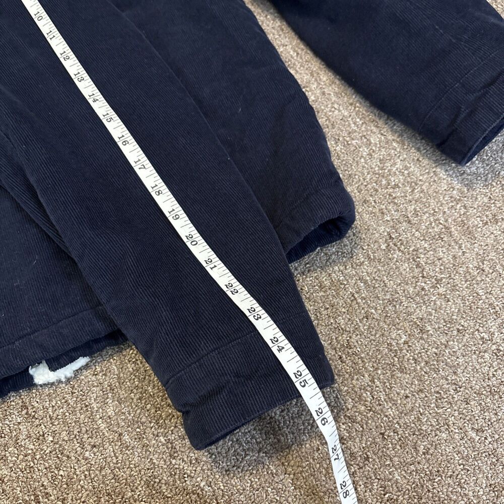 Levis Tracker Jacket Mens Small Blue Corduroy Sherpa Fleece Lined Flap Pocket - Picture 4 of 11